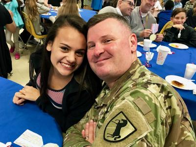 Soldier and his niece